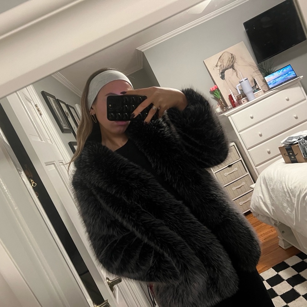 Faux fur coat